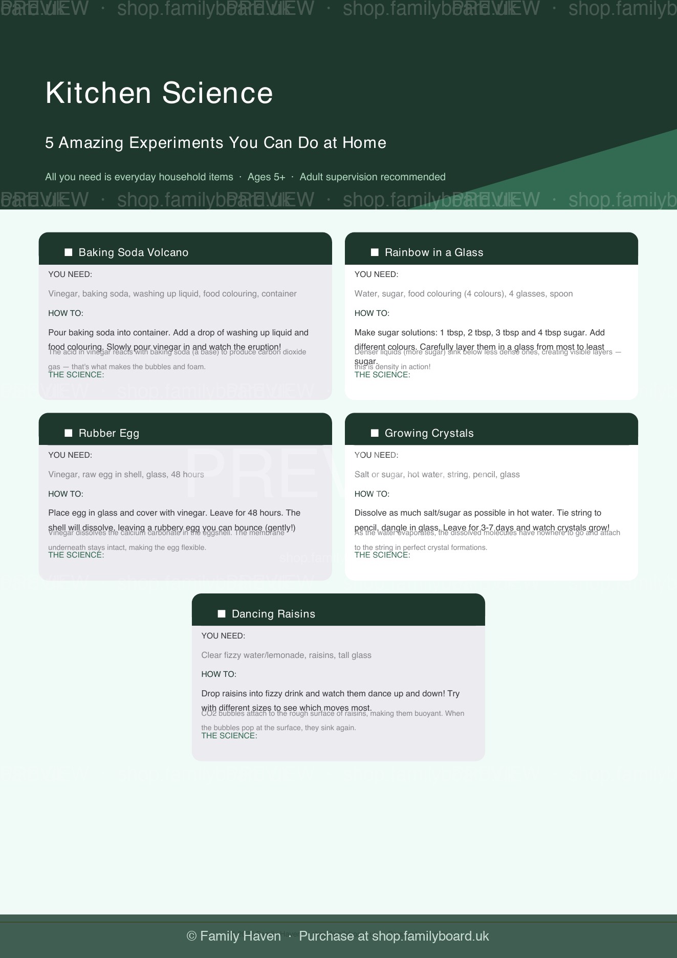 Kitchen Science Experiments Guide